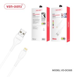 USB to Lightning Charging Cable 2A (1 Meter) – White