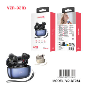 Vendez True Wireless Stereo Earphones Bluetooth 5.4 with Lanyard (VD-BT054)